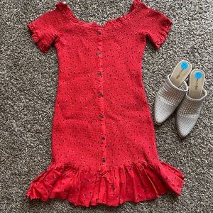 COCO AND JAMES OFF THE SHOULDER MINI DRESS